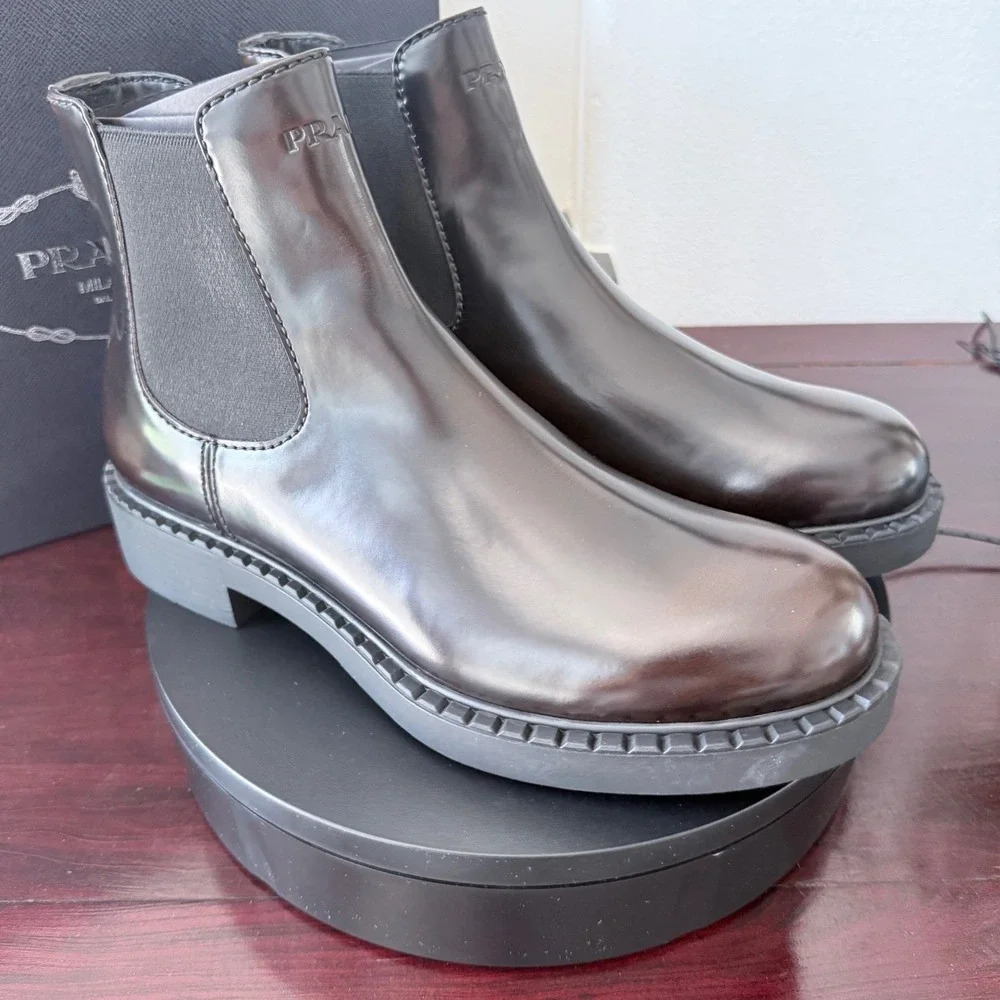 Prada spazzolato leather